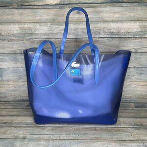 Lacoste Tote Blue Miami Open Bag Purse Tennis Clear